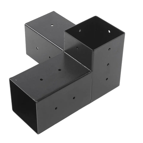 Beast Mode Heavy Duty Steel Bracket Kit For Diy Elevated Wood Platforms Rust Proof Black Powder Coated corner brace connectors.