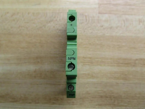 Heavy Duty Spare Contact Pins For Industrial Terminal Blocks Precision Electrical Connectors Pack Of Six Pro Grade Replacement Pins, green terminal block with NPN label.