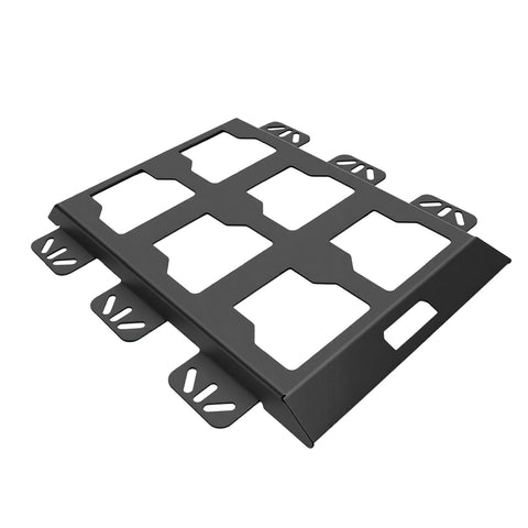 Two Pack Toolbox Mounting Plates With One Hundred Pound Capacity Anti Slip Tool Storage Mounts For Walls Benches And Trailers Pre Drilled Holes