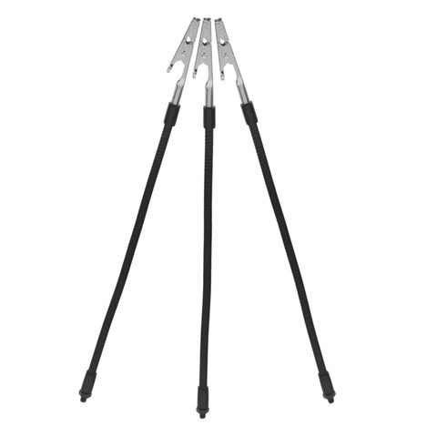 Metal alligator clamps with flexible black arms from Six Piece Flexible Soldering Alligator Clamps With Third Hand Tool And Magnifying Lamp