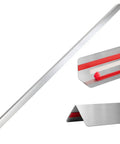 Built Different 304 Stainless Steel Corner Guards With Smooth Rounded Edges On Walls Doors And Counters Ultra Tough Bump Shield that shows a pack of five self-adhesive corner guards.
