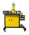 Heavy Duty Electric Hydraulic Busbar Processor Cutter 900W Motor And 700 Bar Pressure on a yellow and black workbench.