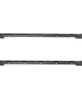 Heavy Duty Black Roof Rack Crossbars For Jeep Wrangler JK JL Gladiator JT Hardtops, side view showcasing durable steel construction.