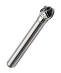 Five Piece Heavy Duty Carbide Rotary Burr File Set With One Quarter Inch Shank For Die Grinder Drill, shown metal rotary burr tool.
