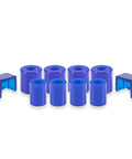 Engine Hood Hinge Pivot Bolt Kit With Truck Hood Bumper And Hood Roller Bushings For 357 377 378 379 Models Replaces 13 04154 13 04164 13 04391 13 03593 Built To Last And Easy To Install Durable Heavy Duty Construction For Long Lasting Performance And, showing blue bushings and bumpers.