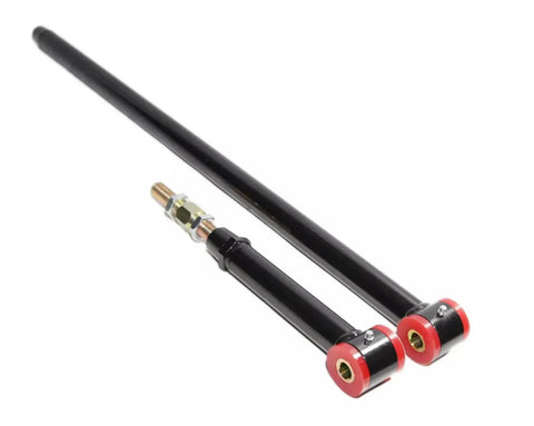 Black Adjustable Pan Hard Track Bar With Poly Bushing For 2005 To 2014 Ford Mustang S197 Durable DOM Tubing TIG Welded For Stronger Ride And Performance Suspension Upgrade, black DOM steel with poly bushings