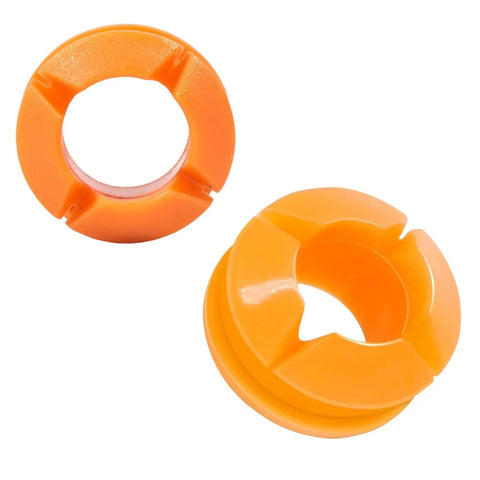 Beefy Transmission Shift Linkage Bushing Kit Fits Infiniti QX56 QX80 Nissan Pathfinder Frontier Titan Xterra Suzuki Equator OE Number 134193 Three Piece Replacement, orange plastic bushings