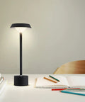 Cordless LED Table Lamp With Rechargeable Battery Dimmable Color Mixing And Touch Control Desk Light For Living Room Bedroom Bars Kids Room And Camping Black Finish on desk
