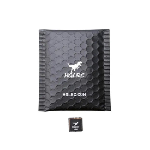 Ultra Compact 21x21mm GPS Module With Compass For Drones And Quadcopters, shown with packaging, model HGLRC M100