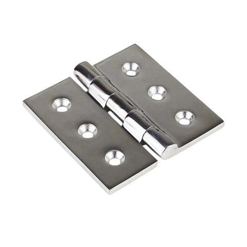 Beefed-Up 4 Inch Stainless Steel Folding Butt Hinges, 2-4 Pack, 6-Hole, Marine Grade Cast Stainless, Perfect for Doors, Cabinets, Boxes, Tool Chests.