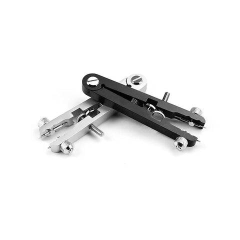 6825 Spring Bar Pliers Tool Set For Watch Bands, V Type Band Removal Pliers shown in black and silver metal