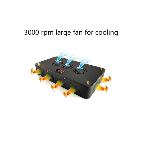 3000 rpm large fan for cooling, designed for Top Shelf 3000W Led UV Curing Lamp With Cold Light Tech.