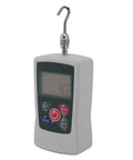 Portable Digital Force Tester With Aluminum Alloy Frame Push Pull Dynamometer Ranging From 20 To 200 Newtons Great For Material Mechanics Product Development Lab Testing And On Site Quality Control, front view with hook