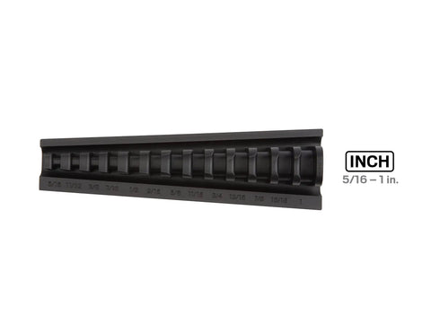 13-Tool 3/8 Inch Drive Crowfoot Wrench Organizer Rack For 5/16 To 1 Inch Wrenches with 13 Custom-Fit Slots and Size Markings