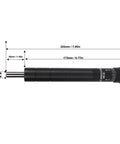 Beefed Up Heavy Duty Pneumatic Hydraulic Damper 30mm Stroke 300kg Load Capacity with dimensions shown