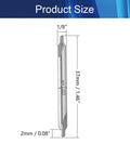Rock Solid 5 Piece Combined Center Drill Set With Countersink Bits For Lathe Metalworking 1/8 Inch shank detailed size diagram