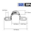 Stainless steel conduit clamp, U-bracket with two holes, 3/4 inch strap for pipe fixing (Amazon)