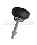 Four Pack Slick Adjustable Leveling Feet For Furniture And Home Cabinets M8 Threaded Black Table Leg Glides close-up view