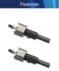 Durable 3/4 Inch HSS Hole Saw Set For Drilling Stainless Steel Aluminum Thin Iron Plastic And Wood, 2 Piece Triangular Shank Cutter Kit For Quick Clean Cuts By Hegebeck