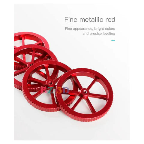 Ender 3 Upgrade Kit With Metal Leveling Nuts, 4 red metallic leveling wheels for precise calibration