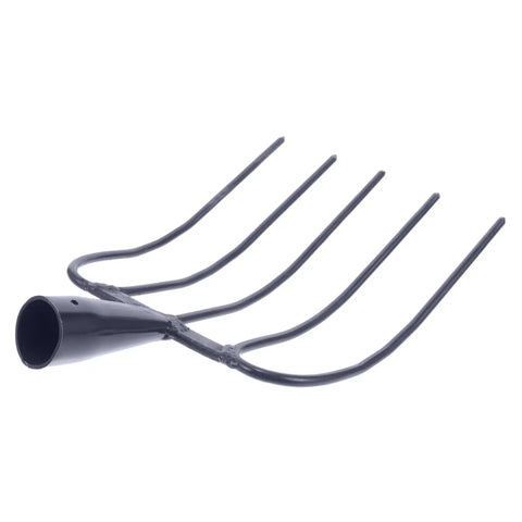 Handheld Manure Fork For Easy Lawn Care And Rural Grass Clearing No-Fuss Five-Point Pitch Fork with dark blue finish