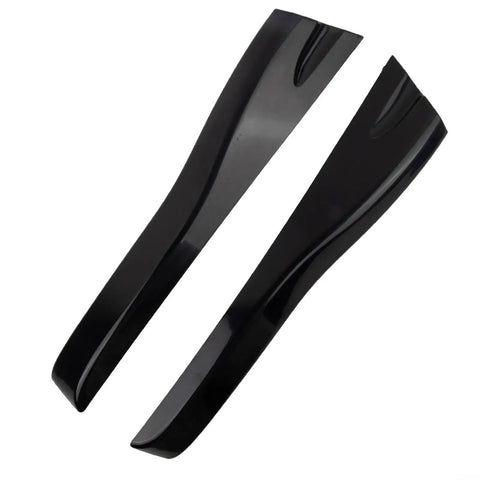 Premium Black Protective Shell Caps For Hyundai Tucson 2004-2008 Roof Rack Rails Kit - Durable High Temp Resistant End Covers To Keep Your Auto Rail Looking Fresh And Functional. Black plastic roof rack end caps, pair view, for Hyundai Tucson 2004-2008
