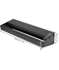 Heavy Duty Metal Hammer Holder and Hand Tool Organizer Wall Mount Rack, black steel with size dimensions shown