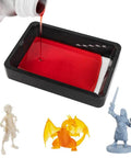 Pouring resin into Beefy Aluminum Resin Vat With Preinstalled FEP Film And Steel Ring Rugged Metal Frame Tank For 3D Printing