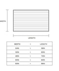 Size chart for Farmhouse Living Room Rug 2.7 x 5 Feet Non Slip Machine Washable Floor Mat for indoor spaces