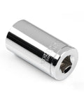 3/8 Inch Drive 18 mm Semi Deep 12 Point Socket With Durable Chrome Plated Finish And Large Stamped Markings
