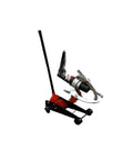 Rock Solid Portable Hydraulic Ram Wheel Puller With Pump And One Piece Stainless Steel Bearing Extractor And Splitter Gear for hassle-free auto repair, showing the tool in angled view.