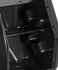 Close-up of the inside of an Outdoor No-Fuss Compost Tumbler 43 Gallon Dual Chamber BPA Free Large Bin with rotating panels.