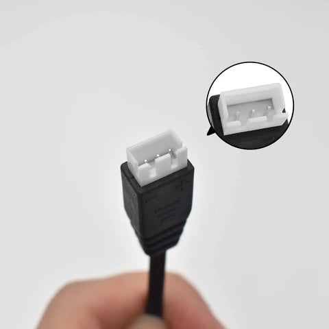Close-up of XH-3P connector on Two Pack USB Charging Cable With XH-3P Connector For SCX24 RC Car And 2S 7.4V LiPo Battery