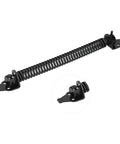 Heavy Duty Self Closing Gate Spring Kit For Outdoor Fence Adjusts Carbon Steel Retractor Tool Stops Animals And Locks Automatically, black