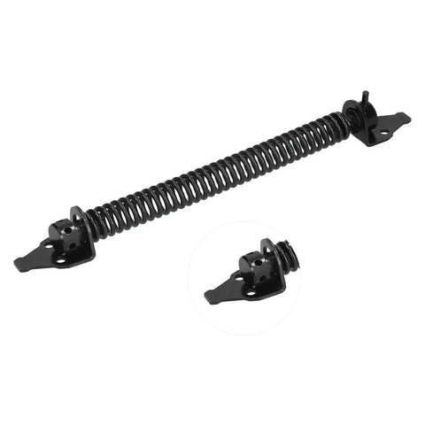 Heavy Duty Self Closing Gate Spring Kit For Outdoor Fence Adjusts Carbon Steel Retractor Tool Stops Animals And Locks Automatically, black