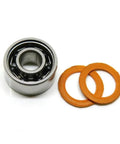 S688 ceramic ball bearing with two orange rubber seals, 8x16x5 mm, front view