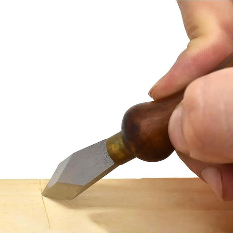 Marking Knife For Woodworking With Red Handle Small Size Ultra Precise Scribing Tool For Dovetails Tenons And Layout Lines Trimming