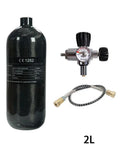 4500 Psi Carbon Fiber Air Tank 2L With Regulator Gauge For PCP Paintball Fill Station Scuba Tank High Pressure Tank For PCP Games