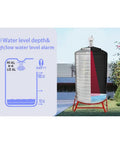 Wireless Ultrasonic Water Tank Level Gauge With Temperature Sensor, Liquid Level Meter And Depth Indicator With Time Display