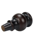Gourd-shaped eucalyptus wood furniture leg, dark brown, 120mm height. Wood Furniture Legs With Casters 4 Pcs 120mm Height Gourd Shape Sofa Feet Replacement.