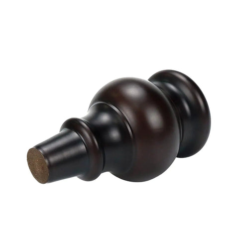 Gourd-shaped eucalyptus wood furniture leg, dark brown, 120mm height. Wood Furniture Legs With Casters 4 Pcs 120mm Height Gourd Shape Sofa Feet Replacement.