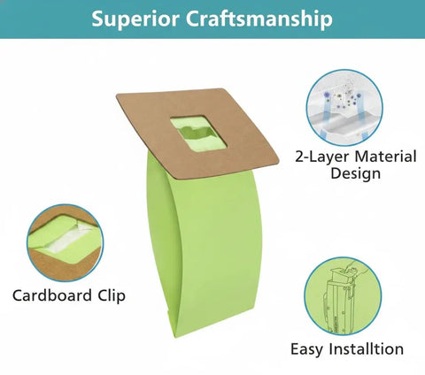 24 Pack Vacuum Bags For Compact Canister Type BB Replacement Bags With 2 Motor Filters Kit; superior craftsmanship details.
