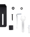 Two Pack Sliding Barn Door Floor Guides With Adjustable Rollers installation kit including screws, wrench and carbon steel components
