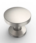10 Pack Brushed Satin Nickel Cabinet Knobs 1.2 Inch Round Drawer Knobs for Cabinets and Drawers, easy to install hardware piece.