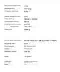 Front view of GBY10 piezoelectric intrinsically safe vibration sensor spec sheet; 304 stainless shell, ±10 g, 15–30 VDC.