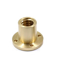 Go To Lead Screw Nut For Trapezoidal Screw Systems, Brass Flange Nut With Right And Left Hand Threads From T10 Through T40, 2Mm To 8Mm Pitch