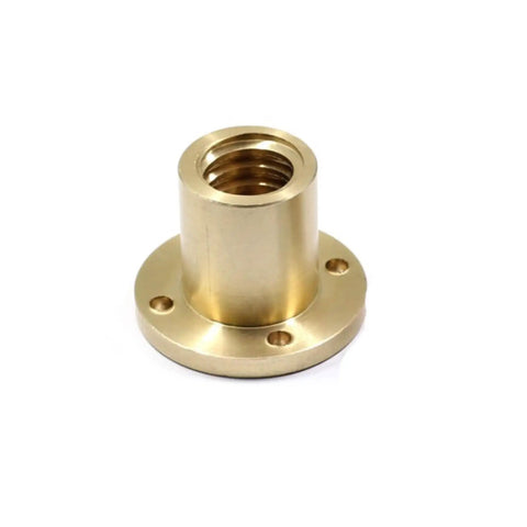 Go To Lead Screw Nut For Trapezoidal Screw Systems, Brass Flange Nut With Right And Left Hand Threads From T10 Through T40, 2Mm To 8Mm Pitch