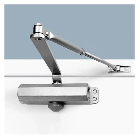 Quiet Close Door Closer With Spring Buffer for all indoor doors, durable metal body, easy install, no slam soft closing mechanism.