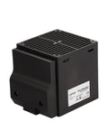 Top Shelf Compact Cabinet Air Conditioner Housing Killer Fast Heat Ceramic Heater With Stealth Built In Fan For Blazing Warmth, black PTC heater.