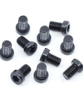Solid As A Rock Black Oxide Torx T15 Star Drive Fillister Head Gun Screws Eight Forty Thread Quarter Inch Long laid out in a cluster.
